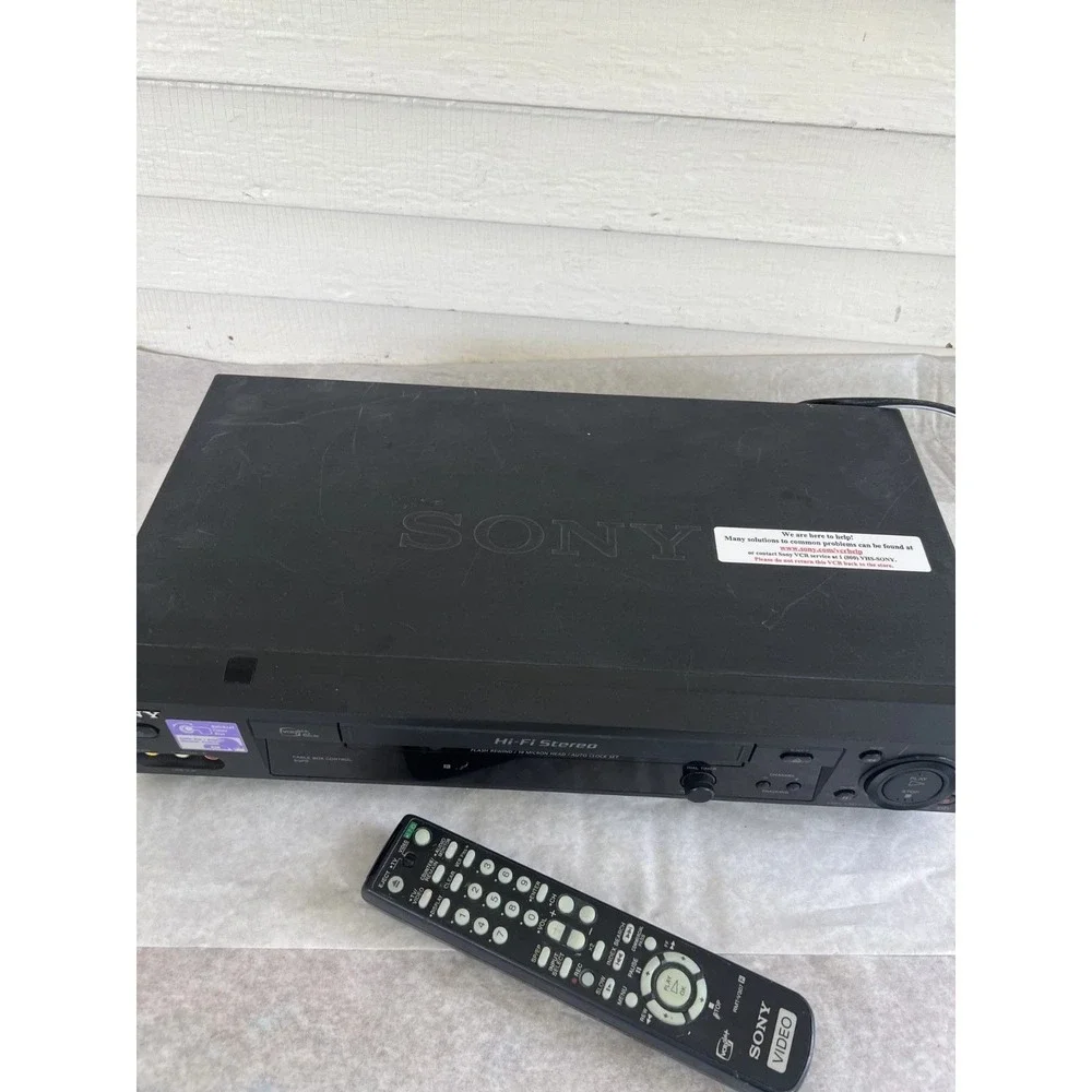 Sony SLV-N900 VHS VCR 4-Head HiFi Stereo Player with Remote Tested Works Black
